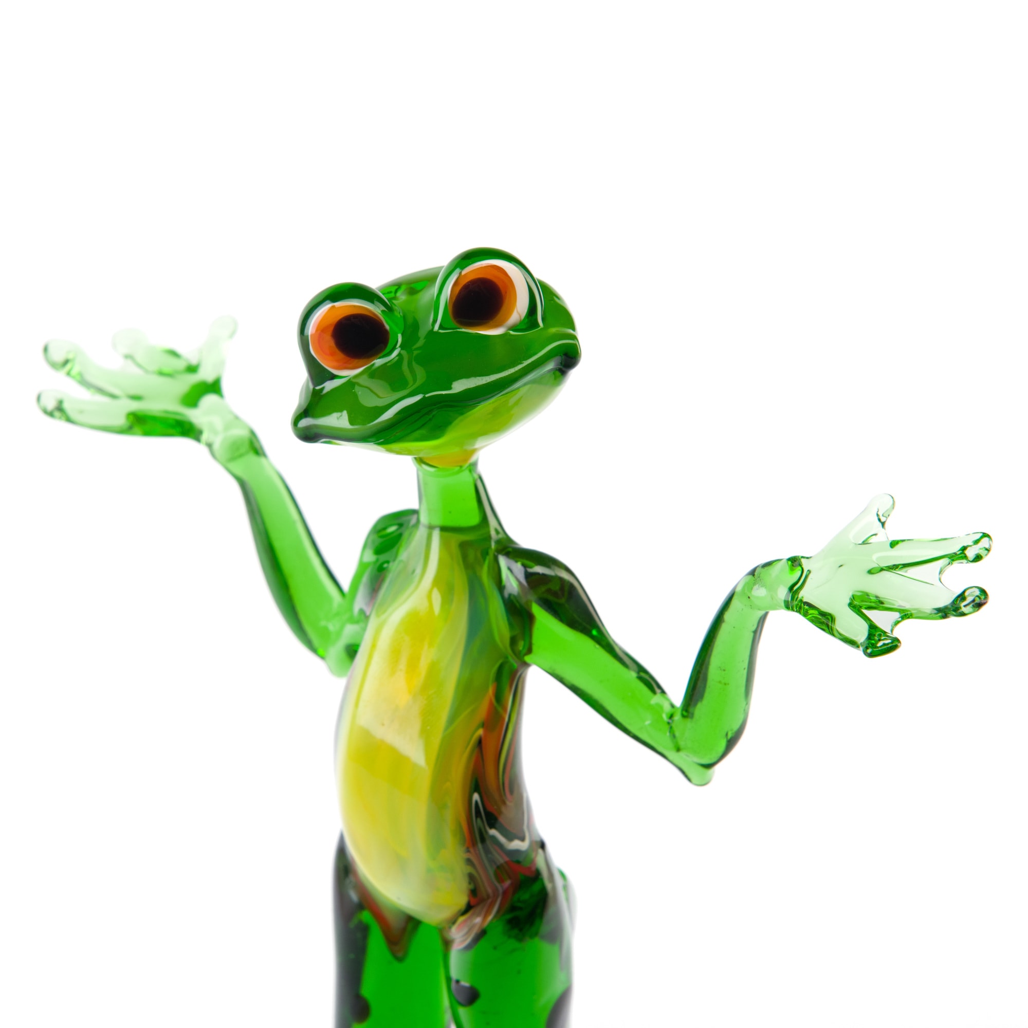 Glass Dancing Frog Figurine 1 